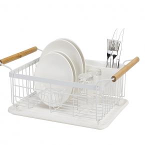 Kitchen Dish Rack With Wood Handles