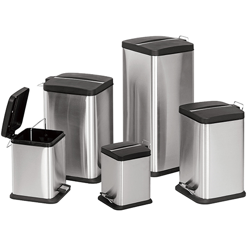 Square Shape Stainless Steel Trash Can